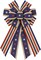 Large 4th of July Wreath Bows Patriotic Decor Bows for Wreath America Flag Strip Burlap Bow